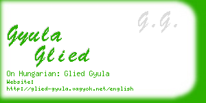 gyula glied business card
